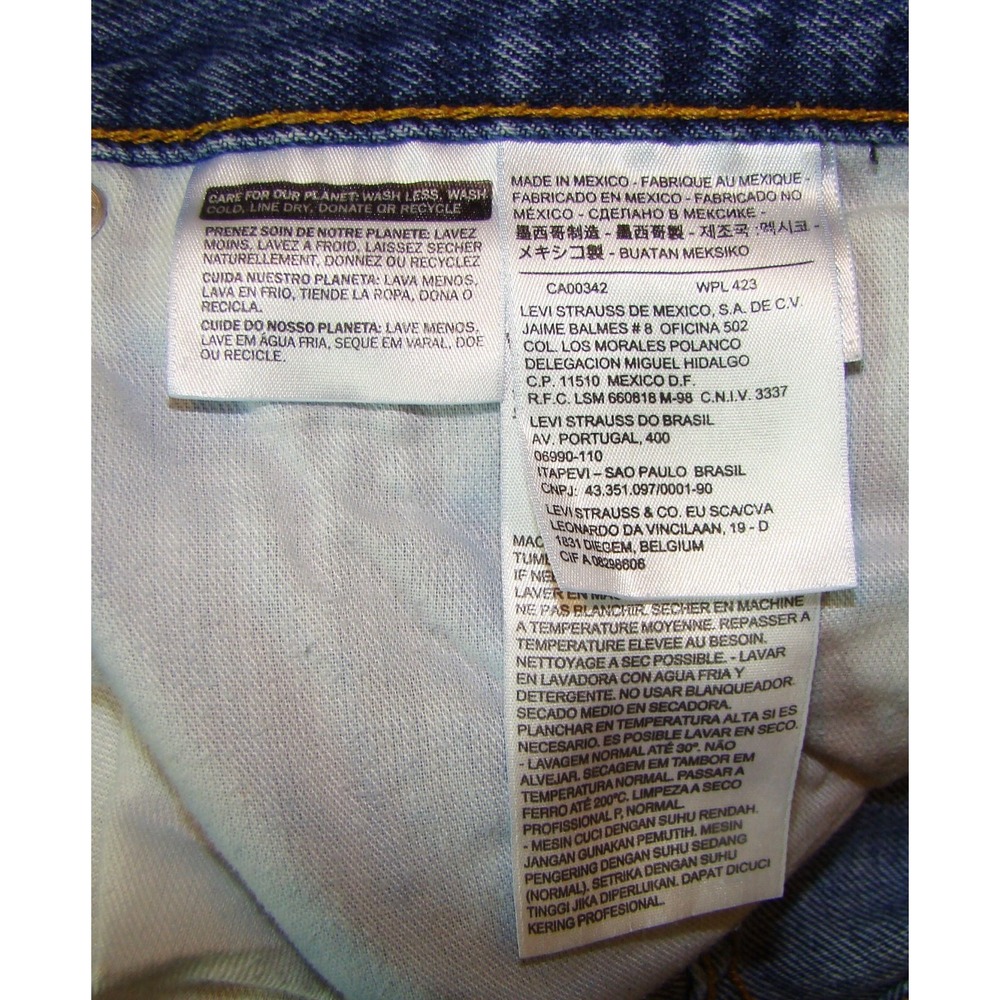 LEVIS 505 MENS STRAIGHT BLUE DENIM JEANS SIZE 40X30    D162 - Picture 7 of 8